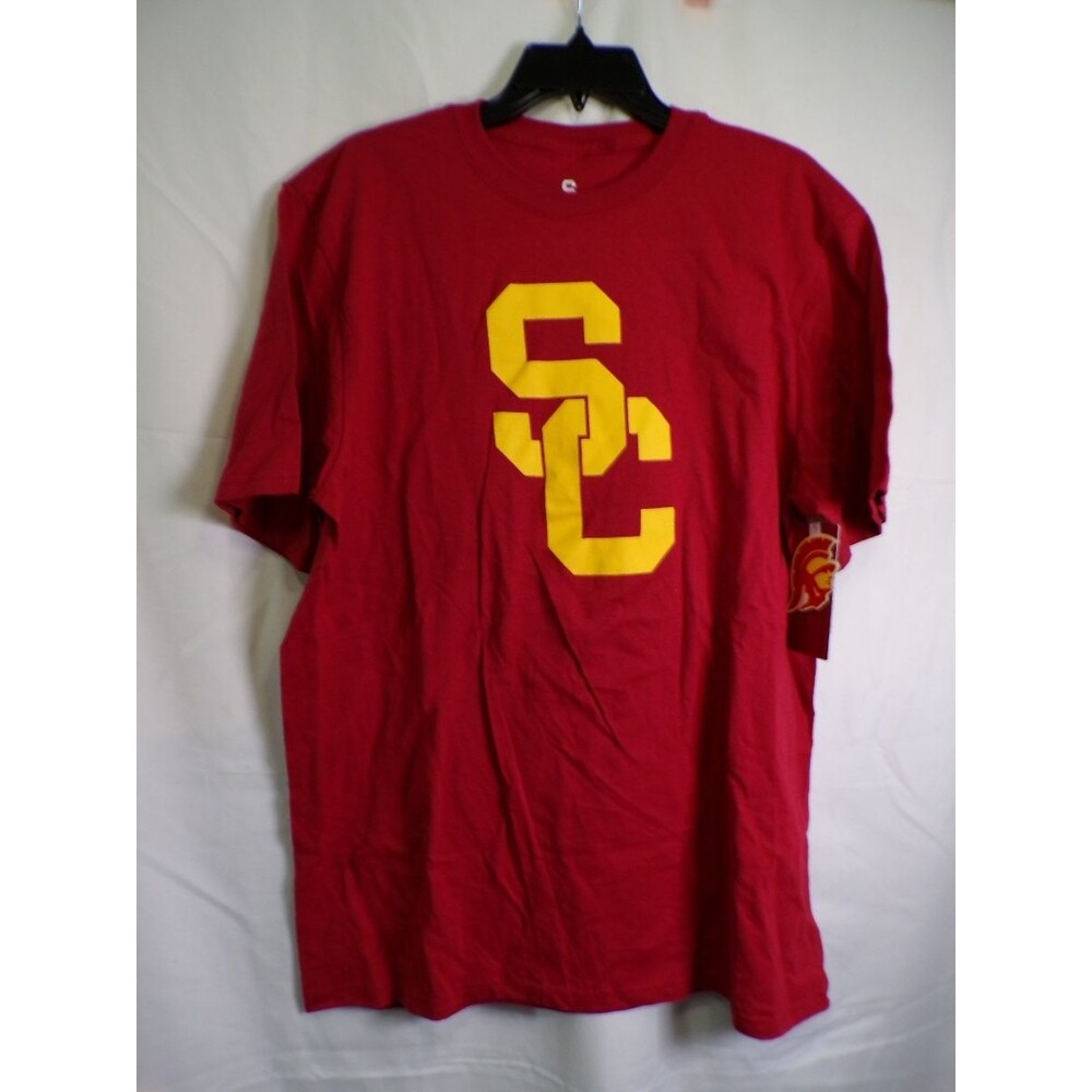 USC Trojans SC Interlock Men's T-Shirt Large Red Crew Neck Cotton